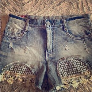 Vanilla star high waisted jean shorts
